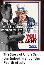 The tall, lanky figure with the white hair and goatee, the red and white striped pants, blue waistcoat, and white top hat with a blue ribbon band of stars has been the embodiment of the United States in some way, shape, or form for over 200 years. But like most legendary figures, there is a real person behind the symbol. In this case, it was a New England-born brickmaker and meat-packer named Samuel Wilson, who lived and worked in Troy, New York.